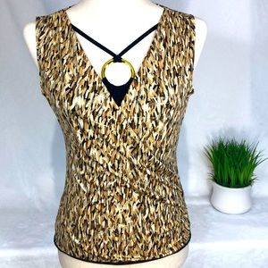 BCX Gold Ring Detailed Blouse